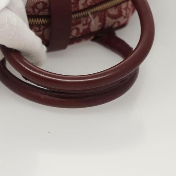 DIOR Trotter Canvas Saddle Hand Bag Red Gold - Picture 7 of 13